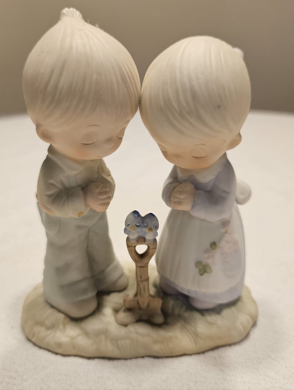 Jonathan & David 1976 Prayer Changes Things Boy Girl Praying Enesco